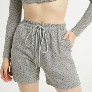 Floral Waffle Knit Shorts